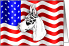 Great Dane Harlequin Dog Patriot US Flag card