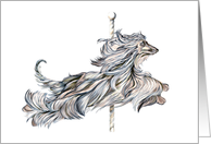 Afghan Hound Dog Art Carousel Jumper card