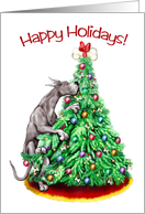 Great Dane Dog Christmas Reach Goals Black card