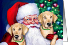 Yellow Labrador Dog Christmas Reach Goals Harle card