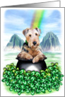 Airedale Terrier Dog Pot of Gold card