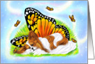 Papillon Dog Art Mystical Monarch card