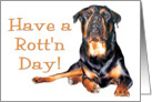 Rottweiler Dog Have a Rotten Day card