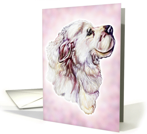 Great Pyrenees Dog Art Pyr in Pastels card (50641)
