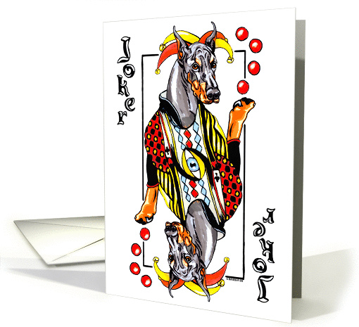 Doberman Pinscher Playing Card Art Joker card (50785)
