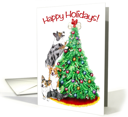 Welsh Corgi Christmas Reach Your Goals card (50797)