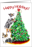 Welsh Corgi Christmas Reach Your Goals card