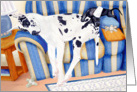 Great Dane Harlequin & Black Couch Taters card