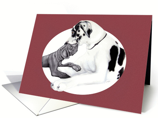 Great Dane Dog Art Whisper in my Ear card (51064)