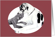 Great Dane Dog Art Whisper in my Ear card