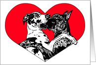 Great Dane Dog Art Love Bites (no text on front) card