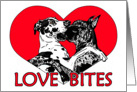 Great Dane Dog Art Love Bites card