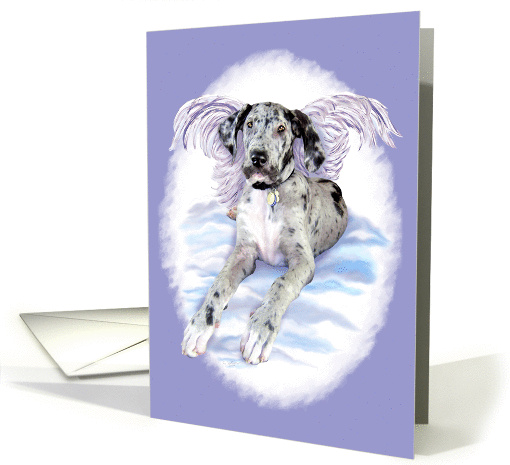 Great Dane Dog Art Merle Angel card (51094)