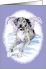 Great Dane Dog Art Merle Angel card