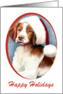 Brittany Dog Christmas card