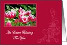 Spring Tulips Easter Blessing Easter Card