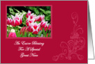 Spring Tulips Blessing Great Niece Easter Card