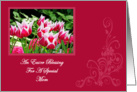Spring Tulips Blessing Mom Easter Card