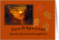 Great Granddaughter Thanksgiving Blessing Card