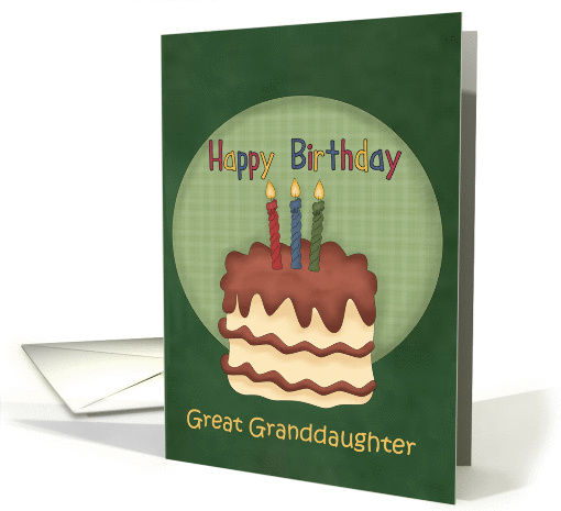 Great Granddaughter Happy Birthday card (1004333)