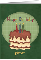 Sister Happy Birthday Card