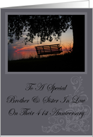 Scenic Beach Sunset Brother & Sister In Law 41st Anniversary Card