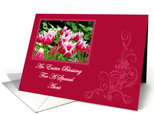 Spring Tulips Easter Blessing Aunt Easter card (1225354)