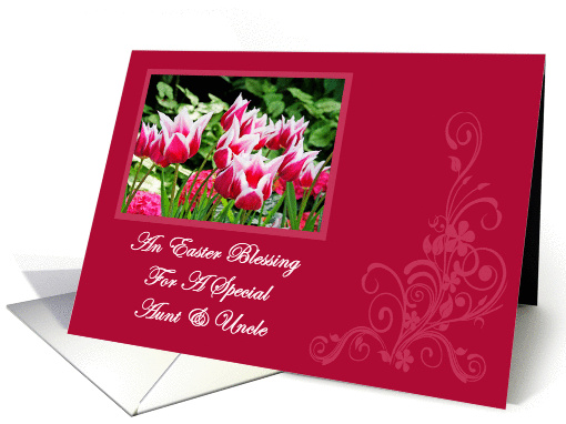 Spring Tulips Easter Blessing Aunt and Uncle Easter card (1232304)