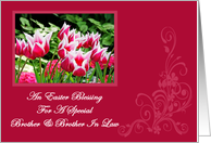 Spring Tulips Easter Blessing Brother and Brother In Law Easter Card