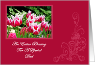 Spring Tulips Easter Blessing Dad Easter Card