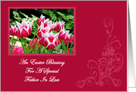 Spring Tulips Easter Blessing Father In Law Easter Card