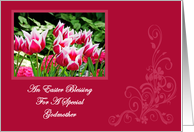 Spring Tulips Blessing Godmother Easter Card