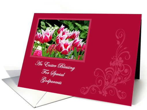 Spring Tulips Blessing Godparents Easter card (1235752)