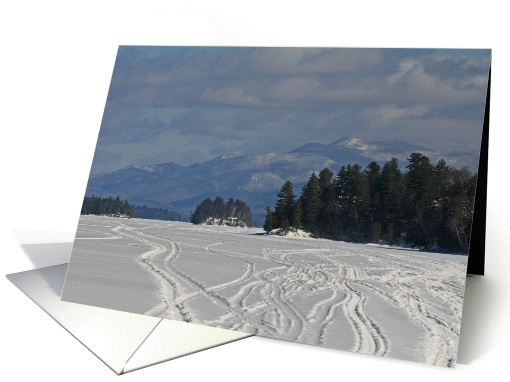 Winter In Long Lake Blank card (161355)