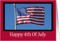 Happy 4th Of July, Flying Flag card
