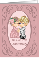 Adorable 29th Anniversary Card
