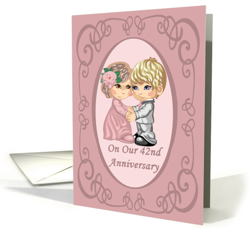 Adorable 42nd Anniversary card (339035)