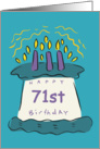 Candles 71st Birthday Card