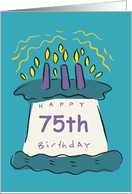 Candles 75th Birthday Card