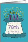 Candles 78th Birthday Card