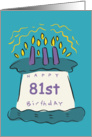 Candles 81st Birthday Card