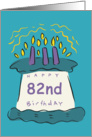Candles 82nd Birthday Card