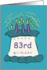 Candles 83rd Birthday Card