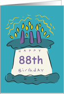 Candles 88th Birthday Card