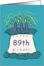 Candles 89th Birthday Card