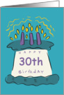 Candles 30th Birthday Card