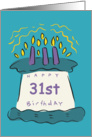 Candles 31st Birthday Card