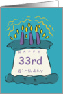 Candles 33rd Birthday Card