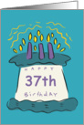 Candles 37th Birthday Card