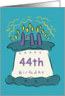 Candles 44th Birthday Card